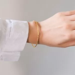 Altın Kaplama Ajda Bilezik Başak Model