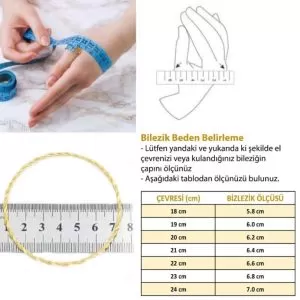 Altın Kaplama Ajda Bilezik Başak Model