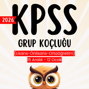 2026 KPSS Aylık Grup Koçluğu (15 Aralık - 12 Ocak)